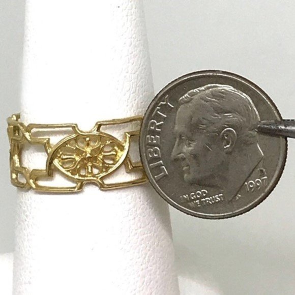 NWT 14 kt YG ring handmade by me, Tibetan design - Picture 3 of 7